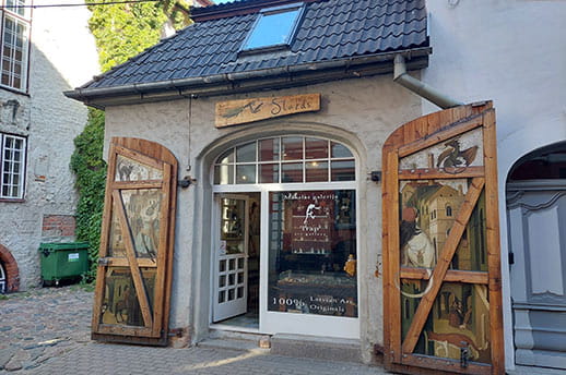 Medieval shop in Riga, Estonia